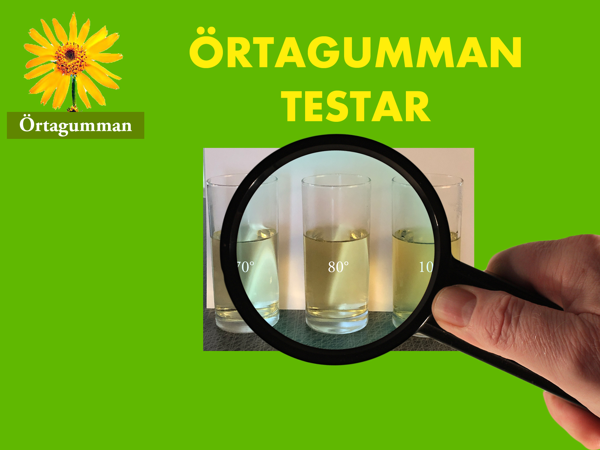 Testar örtte vid olika grader